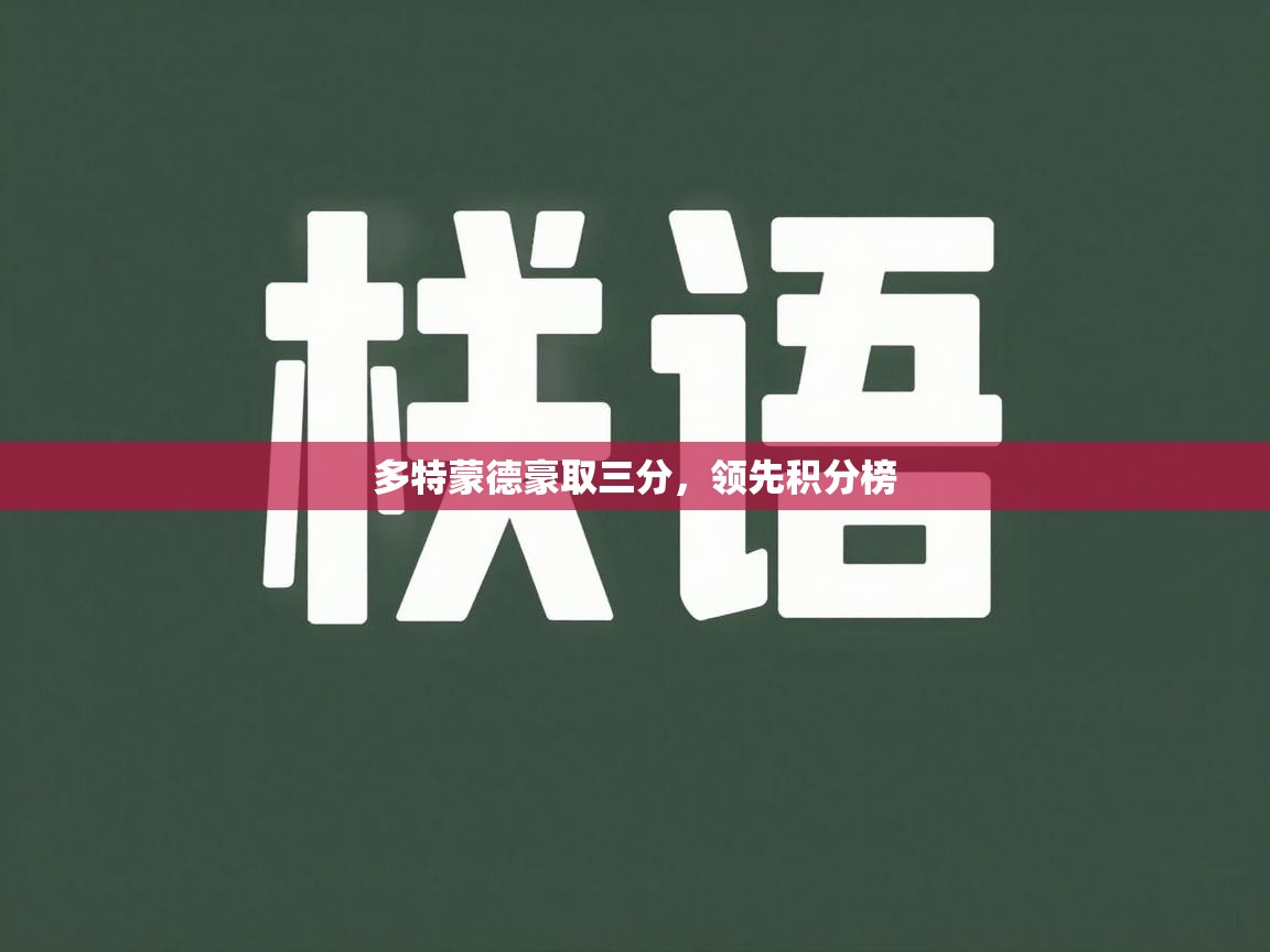 多特蒙德豪取三分，领先积分榜  第1张